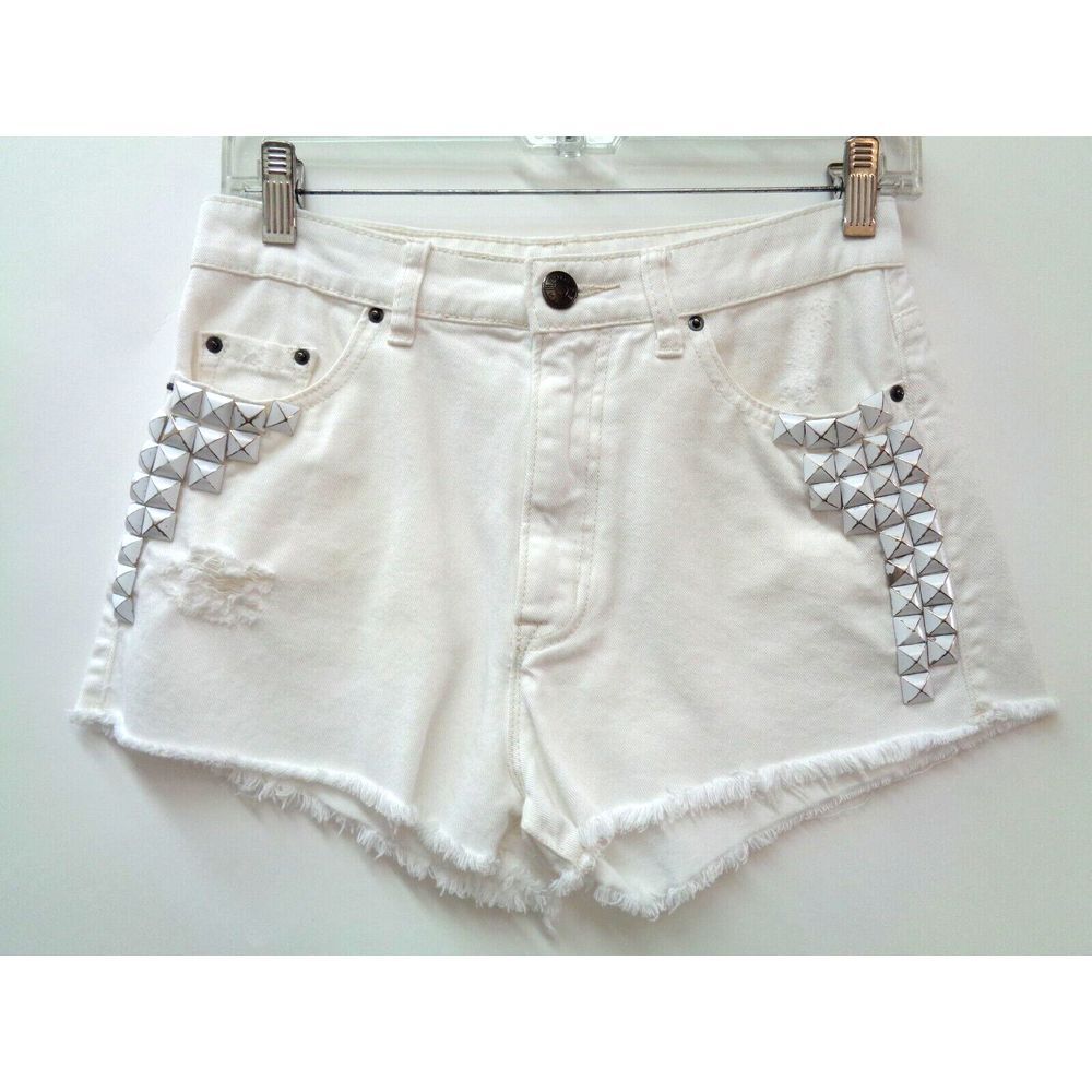 BDG Mom Shorts Size 27 Denim Jean High Waist Dree Cheeky Studded Cut‎ Offs Booty